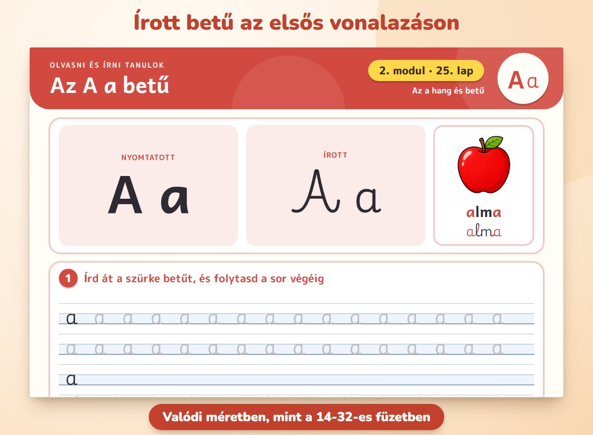 Az iskolai betű és vonalazás
